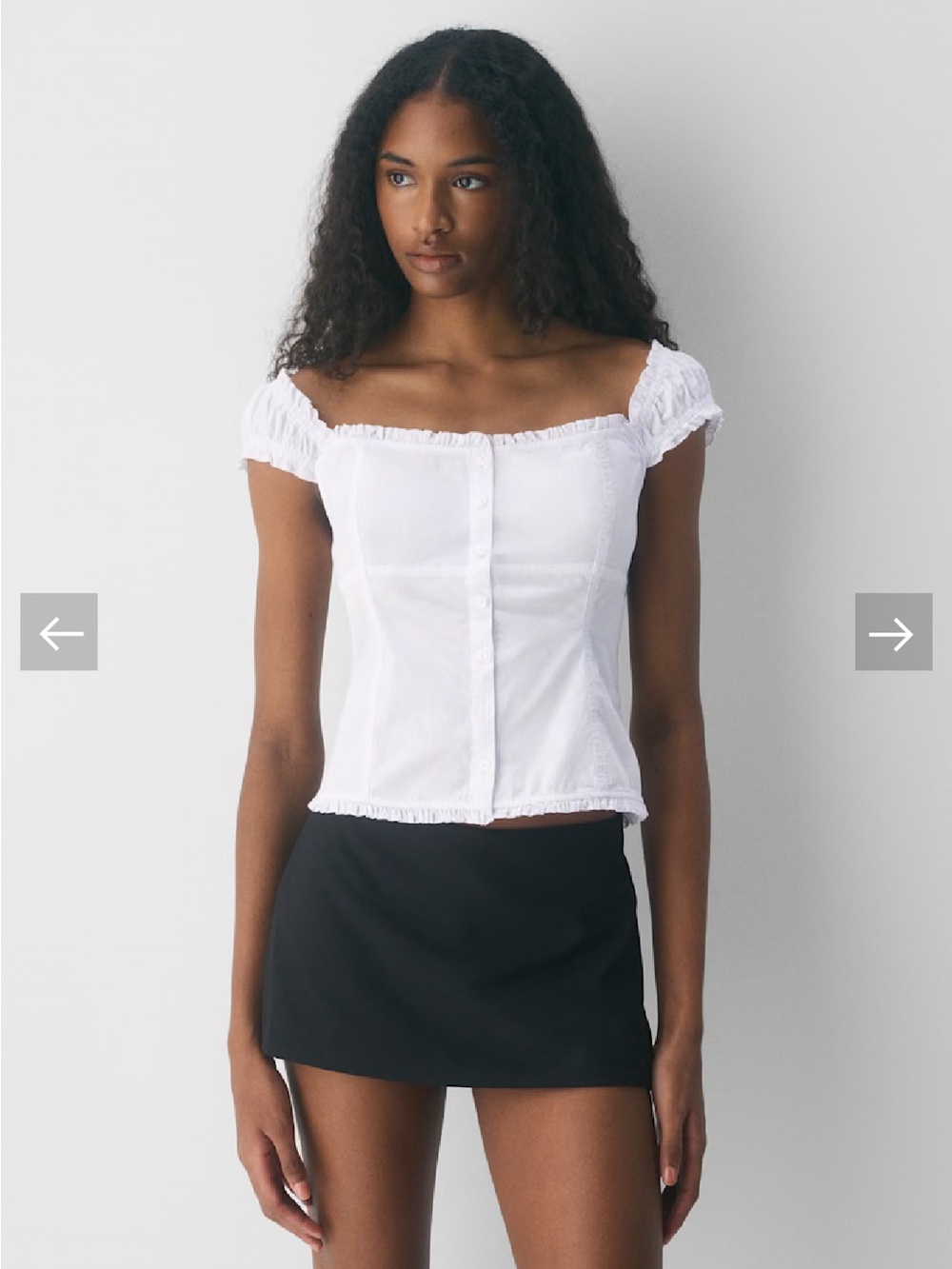 Aritzia Sunday Best Daydreamer Poplin Top Bright White Size Small
